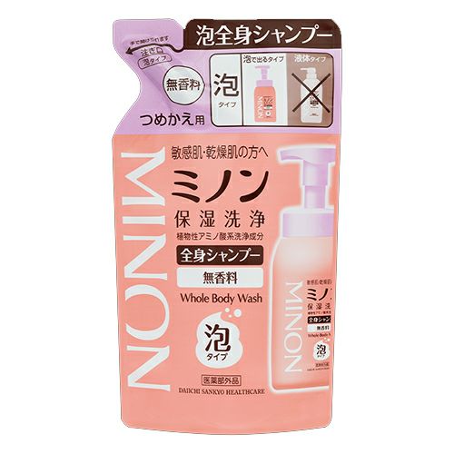 ミノン 全身シャンプー 泡タイプ　詰替用　400ml　《医薬部外品》　【第一三共ヘルスケア】1