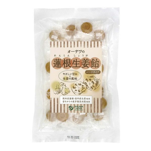 オーサワジャパン　オーサワの蓮根生姜飴　ハードタイプ　80g　【オーサワジャパン】1