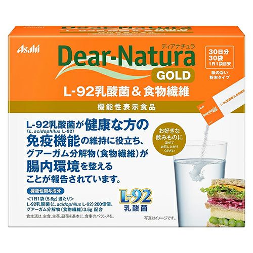 ディアナチュラゴールド　L-92乳酸菌＆食物繊維　30包 《機能性表示食品》　【アサヒグループ食品】1