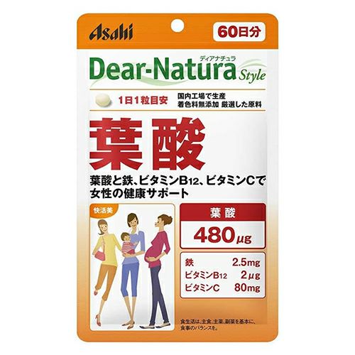 ディアナチュラスタイル　葉酸　60粒　【アサヒグループ食品】1