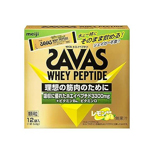 ザバス(SAVAS)　プロ　ホエイペプチド顆粒　レモン風味　5.2g×12袋　【明治】1