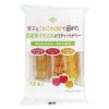 寒天とこんにゃく粉で固めた国産果汁100％のスティックゼリー　16g×12本　【花田食品】1