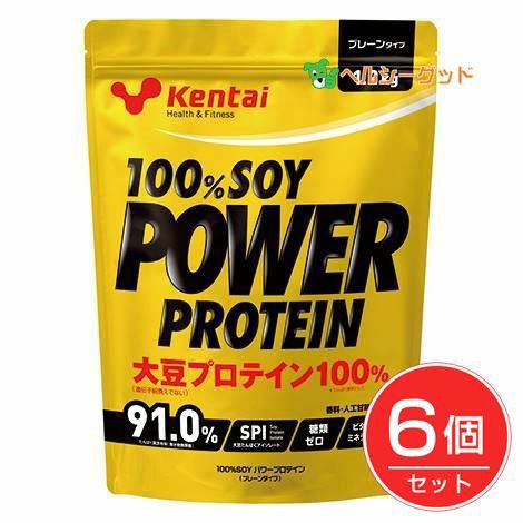 ケンタイ　100％ソイパワープロテイン　プレーンタイプ　1.2kg×6個セット 【健康体力研究所】1