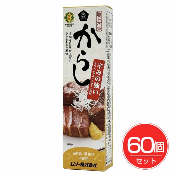 ムソー　旨味本来・からしチューブ　40g×60個セット【ムソー】1