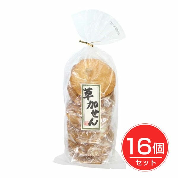 草加せん　しょうゆ　7枚×16個セット　【ムソー】1