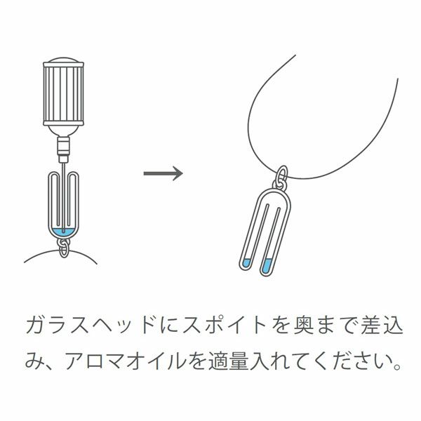 グラスネックレス　アロマの雫ドロップ (品番：3066105)　【カリス成城】2