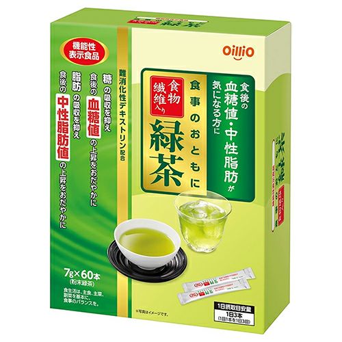 食事のおともに食物繊維入り緑茶　7g×60本　[機能性表示食品]　【日清オイリオ】1
