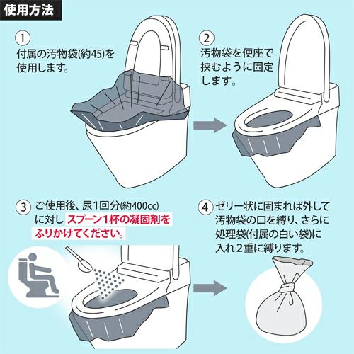 抗菌消臭  抗菌消臭緊急トイレ(100回分)処理袋セット　ABO-27100A　【旭電機化成】4