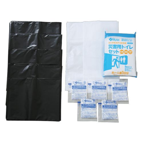 Mylet  マイレット  P-100　災害用トイレセット(100回分)　【まいにち】6