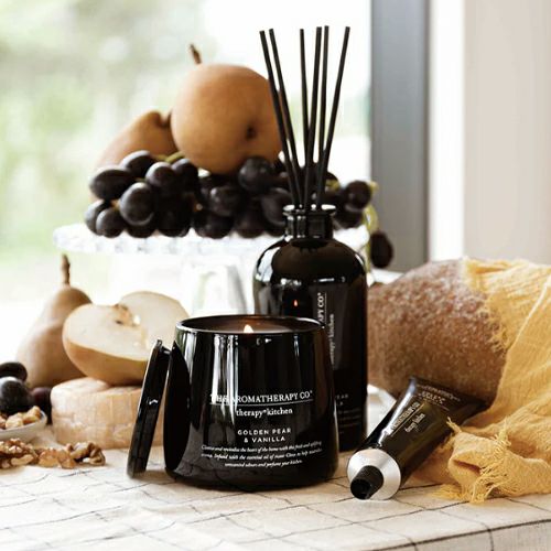 セラピーキッチン　エッセンシャルオイルソイワックスキャンドル　ゴールデンペア＆バニラ　260g　【三和トレーディング】2