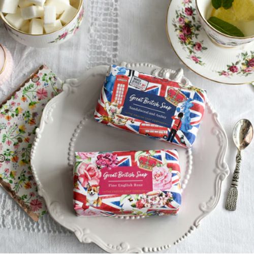 ザ・イングリッシュソープカンパニー　グレートブリティッシュ　シアバターソープ　サンダルウッド＆アンバー　190g　【三和トレーディング】2