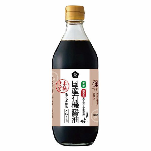 木桶仕込み　有機濃口醤油　500mL　【ムソー】1