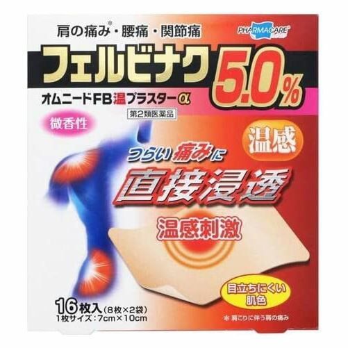 オムニードFB温プラスターα　16枚　16枚　【テイコクファルマケア】1