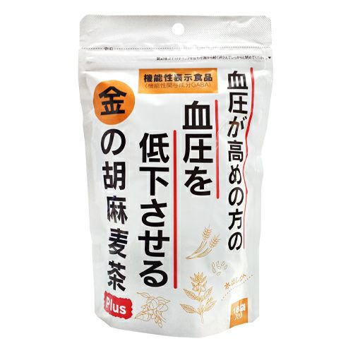 血圧が高めの方の血圧を低下させる 金の胡麻麦茶Plus　5g×18袋　【小川生薬】1