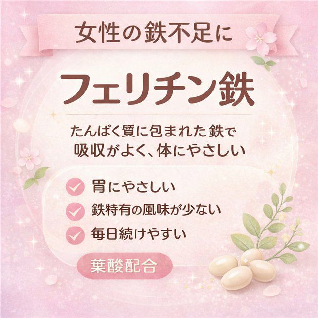 フェリチン鉄＋葉酸　60粒 ×6個セット (合計120日分)   【ユニマットリケン】2